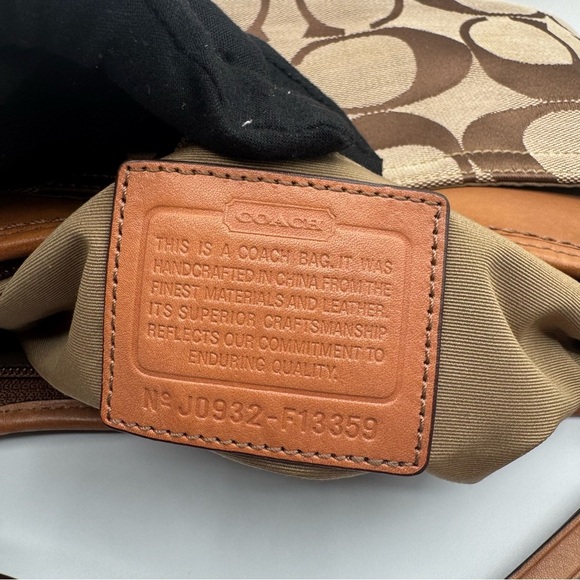 Coach Tan and Brown Signature Shoulder Bag | Very Good Condition - Picture 5 of 13